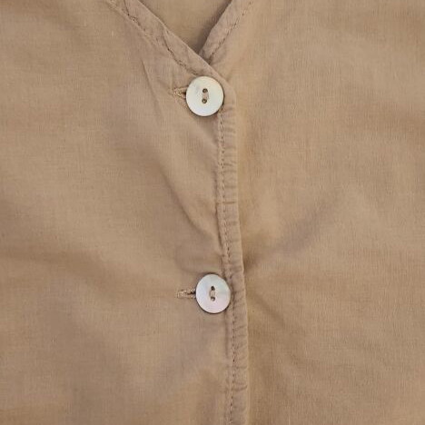 New Collection cotton co-ord set used, vest and shorts, beige