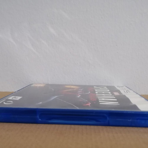 Spiderman Miles Morales PS5 game case used, promo display without game