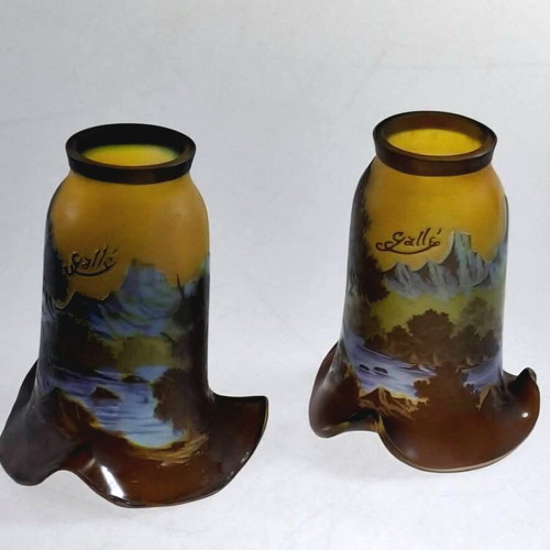 Vintage λαμπογύαλια Art Deco Emile Galle, ύψος 15 εκ.
