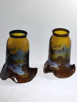 Vintage λαμπογύαλια Art Deco Emile Galle, ύψος 15 εκ.