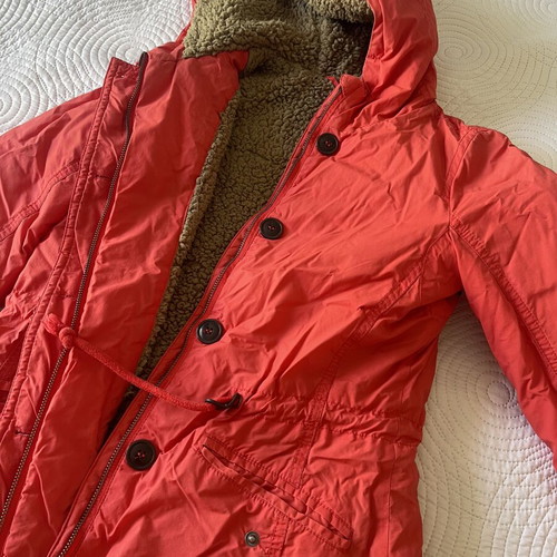 Benetton parka size S, red, fleece lining
