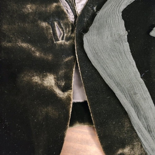 Velvet jacket Zara used, brown-khaki, medium size M