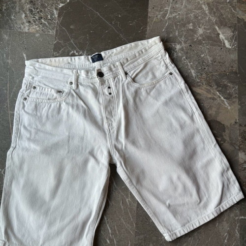 Bershka men's white denim shorts size 36 like new