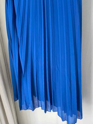 Maxi φούστα πλισέ καινούργια, one size, μπλε ρουά