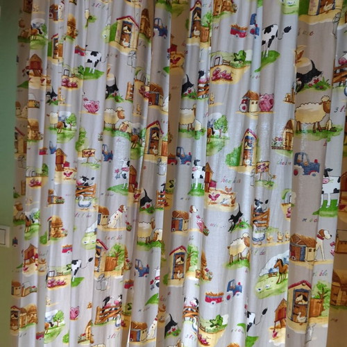 Children's curtains like new 1.5 m x 2.25 m cotton (AGROKTIMA) with tape