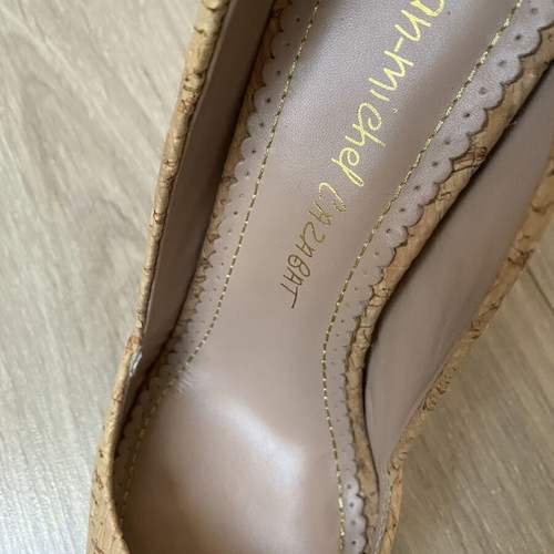 Jean-Michel Cazabat cork pumps size 38, Vero Cuoio
