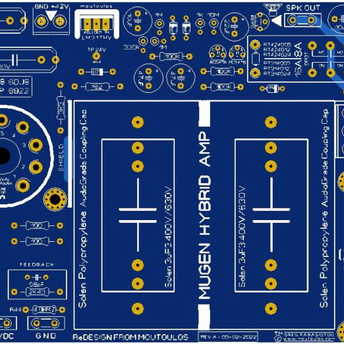 Mugen Hybrid Audio Amplifier PCB Board new