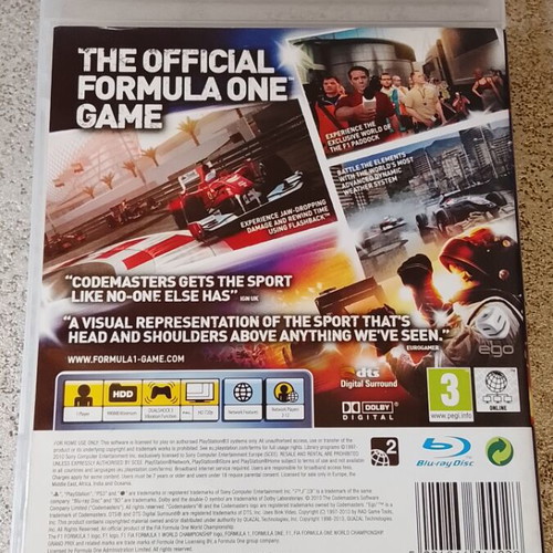 Formula 1 2010 παιχνίδι PS3 σαν καινούργιο με βιβλιαράκι