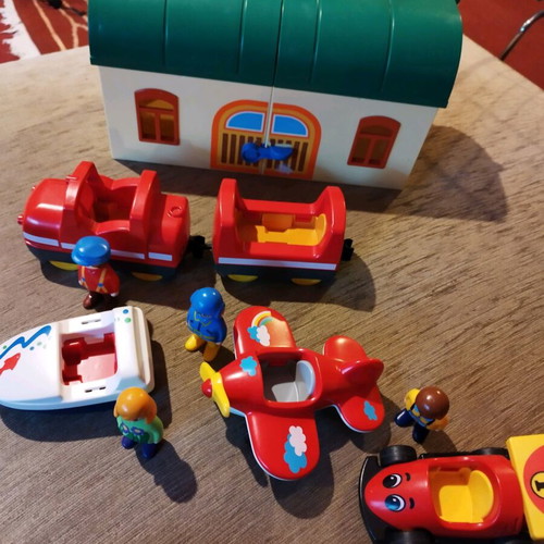 Playmobil 123 set like new with train station, vehicles and figures