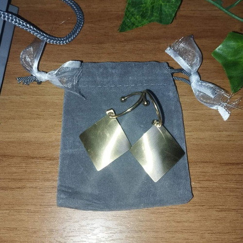 Handmade gold-plated steel earrings new