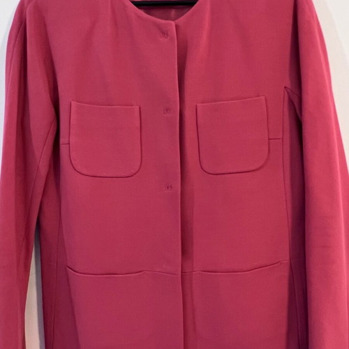 Strenesse women's jacket, fuchsia pink, collarless, minimalist design