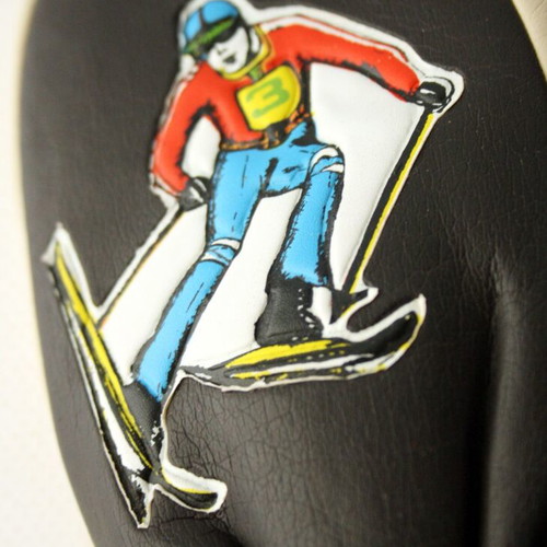 Vintage winter leather ski gloves 1980s new from Hong Kong