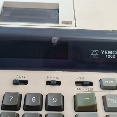YEMCO 1202 office calculator used with printer