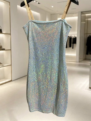 Party dress with shiny effect, elastic, Gone Kanagh special collection, new