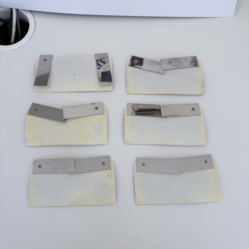 Price tags for products used, all together