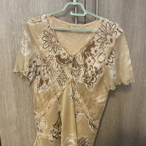 Vintage blouse and skirt set with unique pattern