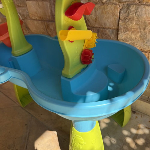 Sand and water activity table with accessories