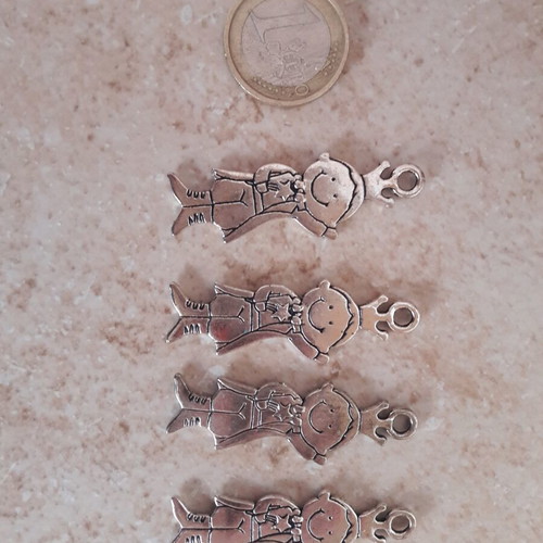 Small Little Prince pendant, pack of 4
