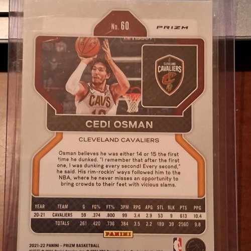 2021-22 Panini Prizm Cedi Osman Holo Waves NBA Card like new