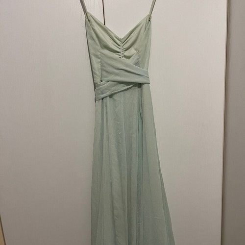H&M dress blue turquoise mint pastel chiffon wedding midi maxi size M like new