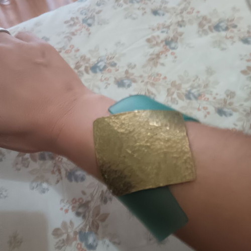 Handmade women's bracelet used, turquoise