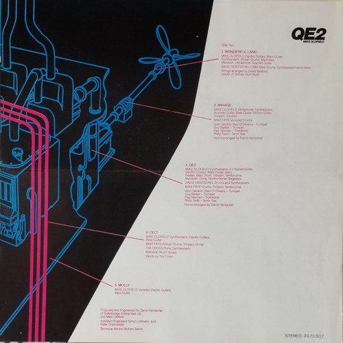 Mike Oldfield QE2 vinyl album used, rock