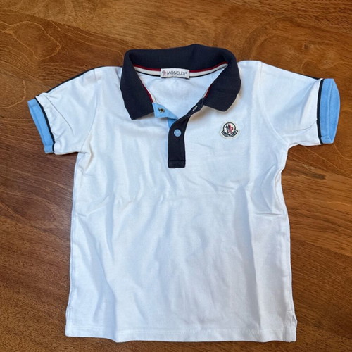Moncler short-sleeve polo shirt for 3 years old used, white