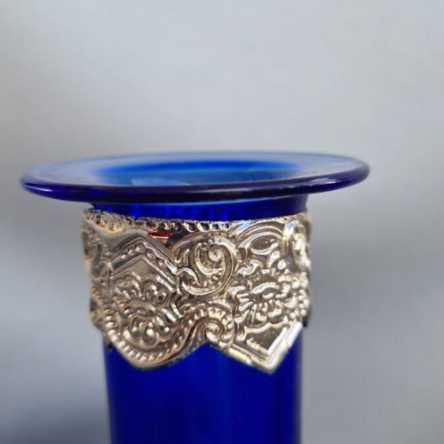 Italian decorative liqueur vase new, blue