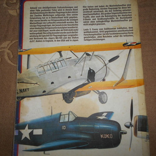 Album of World War II warplanes and aircraft carriers used, German edition 64 pages