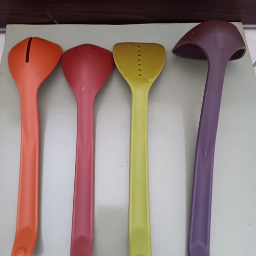 Kitchen spoon set used with imperfections