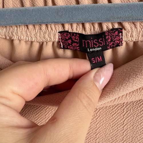 Missi London Bardot Off Shoulder Top blush pink S/M like new