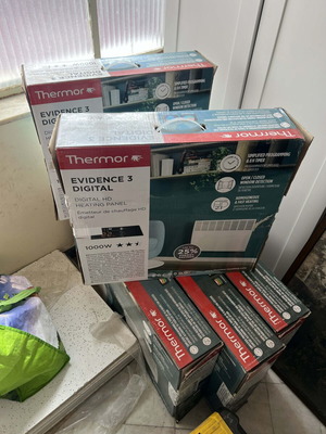 Thermor Evidence 3 Elec Wall Heaters 2000W with Electronic Thermostat, pack of 3 new