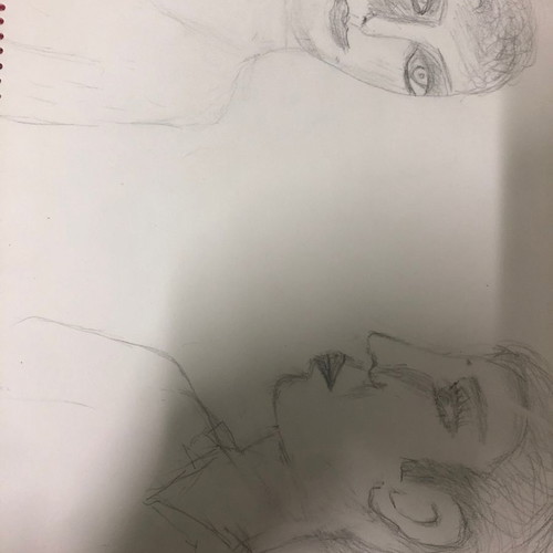 Pencil drawings used, block 35x25 cm, 7 artworks