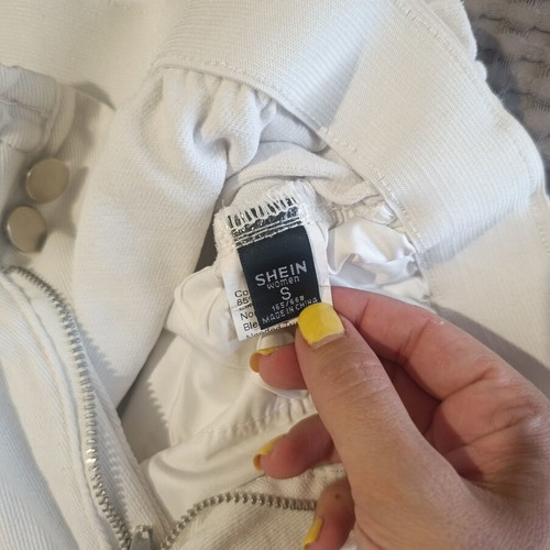 Shein white denim shorts, small size