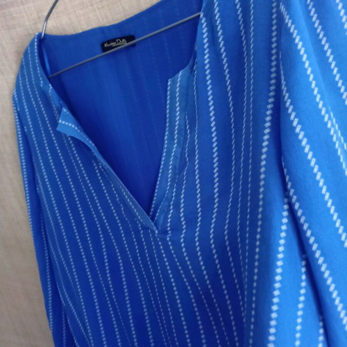 Massimo Dutti silk tunic, size 38, blue