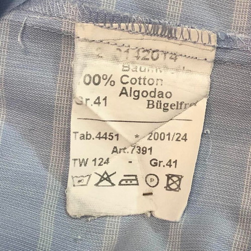 Barisal shirt new, size L/XL, white and blue cotton