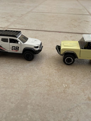 Hot Wheels Toyota and Ford toy cars, medium size