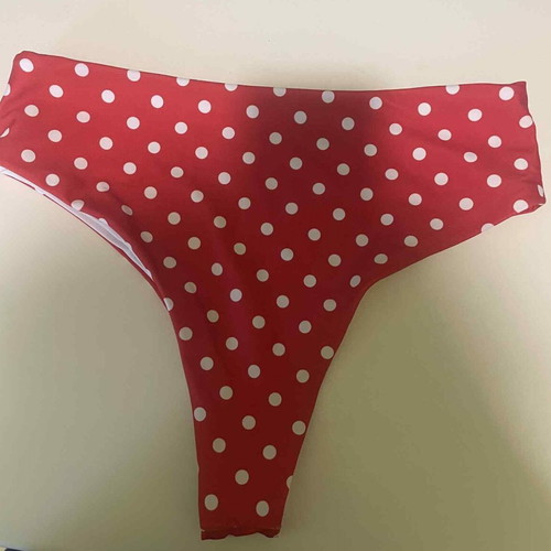 Red polka dot bikini new, size Medium