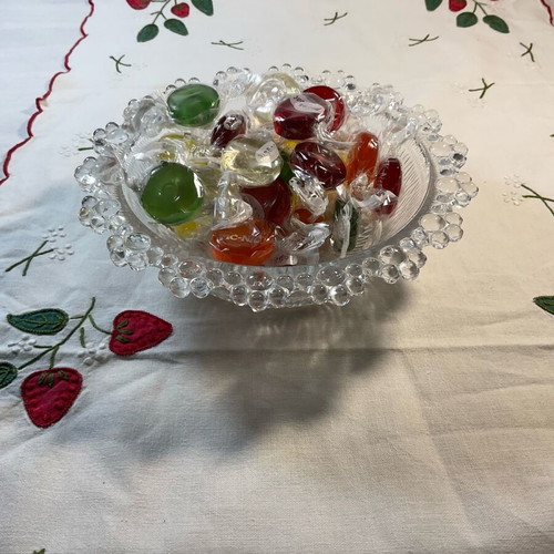 Italian crystal bowl like new for nuts and candies