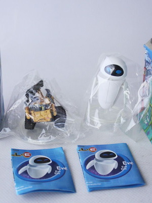 Wall-E & Eve Micro World mini figure cake toppers new