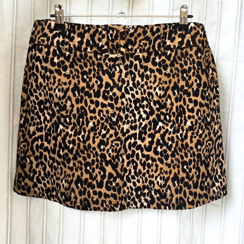 Primark leopard print mini skirt used, size EUR 40 UK 12