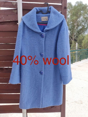 Darling vintage blue wool coat used, size Small