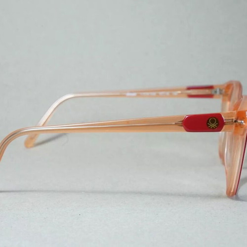 Italian Benetton women's myopia glasses used, orange