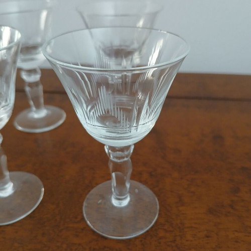 Liqueur glasses like new, set of 7, height 9.5 cm