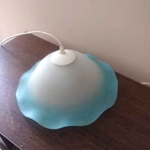 Ceiling light like new in white and sky blue color