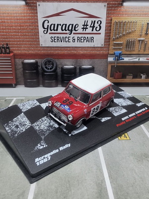 BMC Mini Cooper S μεταλλικό μοντέλο 1:43, Ράλλυ Ακρόπολις 1967