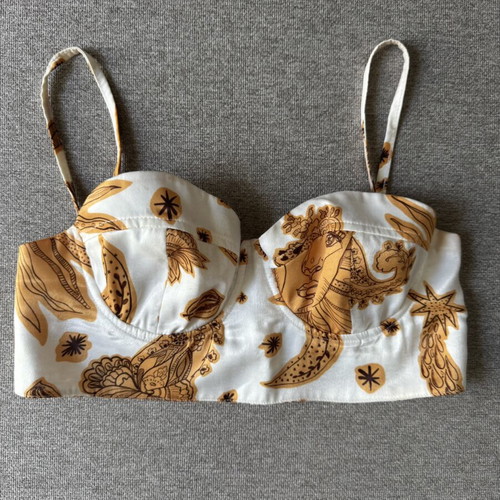 Bustier top satin with elastic back and adjustable straps, like new