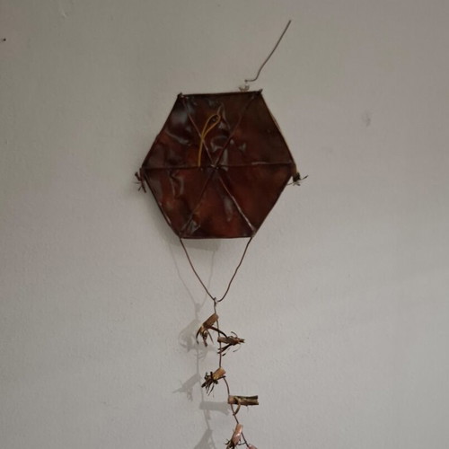 Handmade Metal Wall Kite Copper/Brass 45cm like new