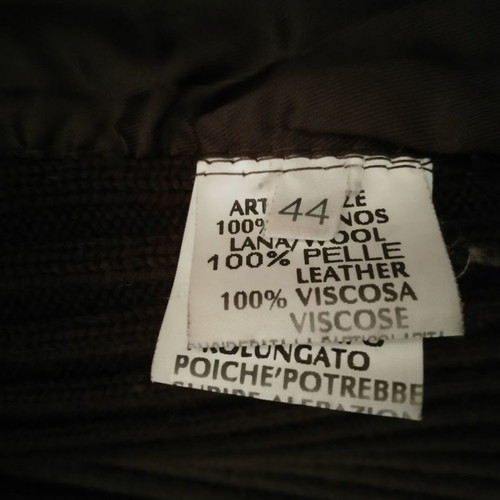 Alpha Massimo Rebecchi jacket used wool and leather brown