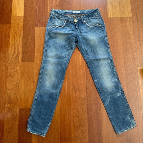 Rossodisera 29 jeans with rhinestones used, low rise